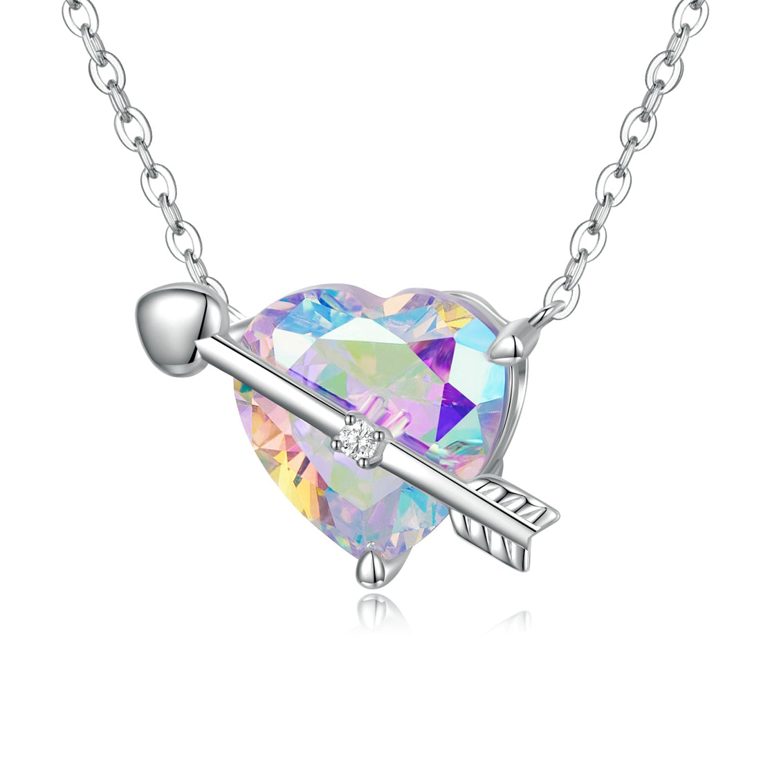 S925 Sterling Silver Adjustable Necklace with CZ Pendant for Women  DestGlow