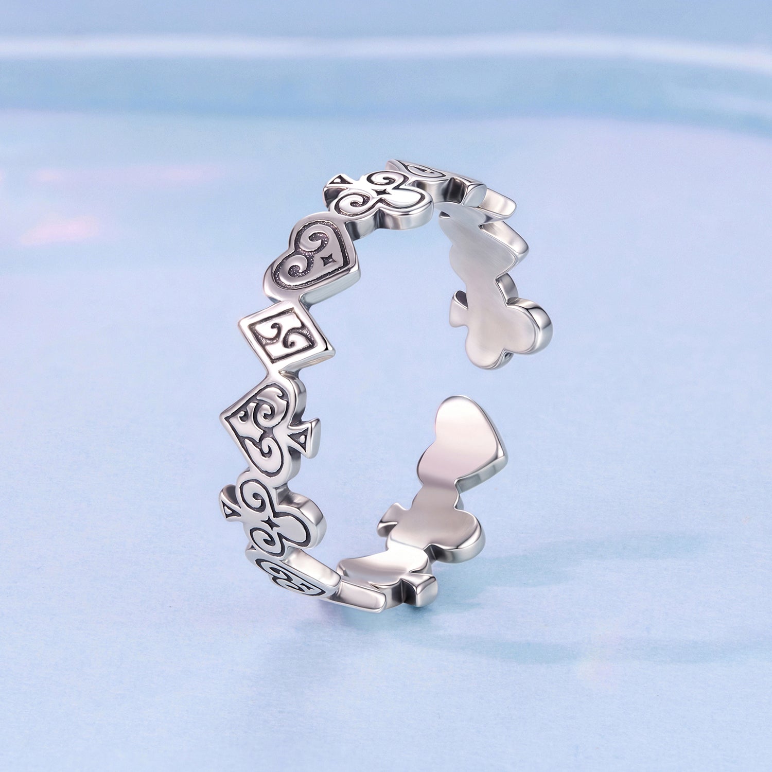 925 Sterling Silver Oxidized Silver 0.5cm Ring  DestGlow