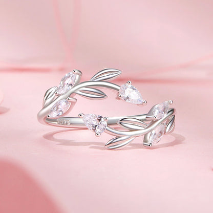 925 Sterling Silver White Gold Plated Pavé Setting CZ Ring for Women  DestGlow