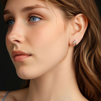 925 Sterling Silver 0.40 Carat Moissanite Earrings for Women  DestGlow