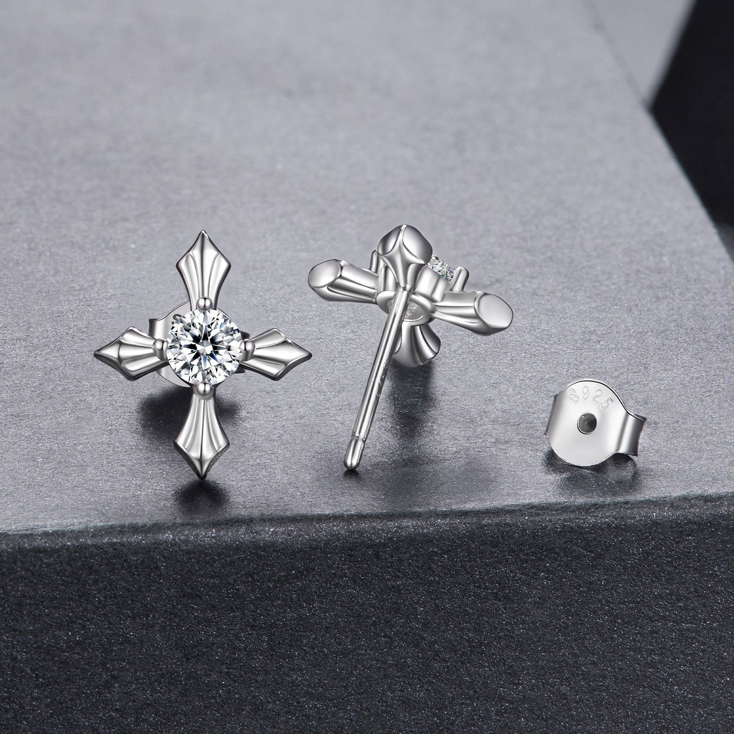 925 Sterling Silver 0.30 Carat Genuine Moissanite Earrings for Women  DestGlow