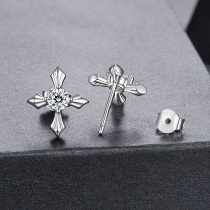 925 Sterling Silver 0.30 Carat Genuine Moissanite Earrings for Women  DestGlow