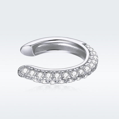 S925 Sterling Silver Pavé Set CZ Earrings - 1.1cm for Women