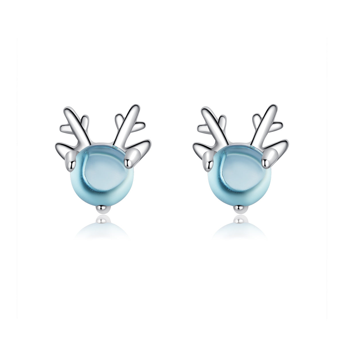 925 Sterling Silver Transparent Glass Earrings  DestGlow