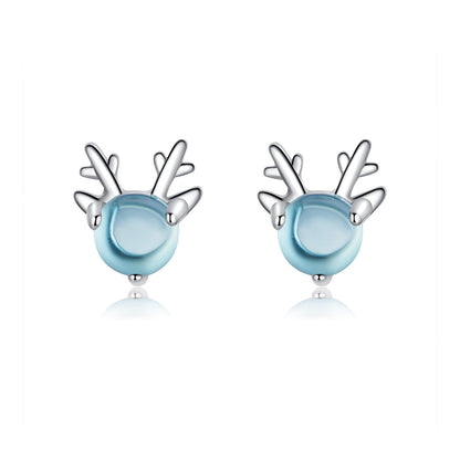 925 Sterling Silver Transparent Glass Earrings  DestGlow