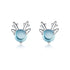 925 Sterling Silver Transparent Glass Earrings  DestGlow