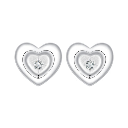925 Sterling Silver White Gold Plated CZ Earrings  DestGlow