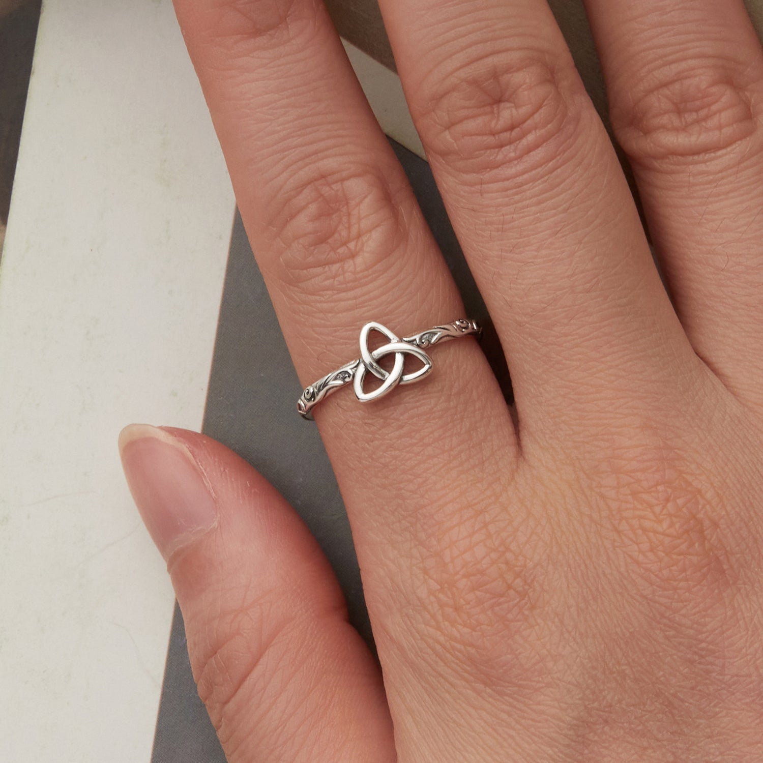 925 Sterling Silver Oxidized Silver Ring for Women  DestGlow