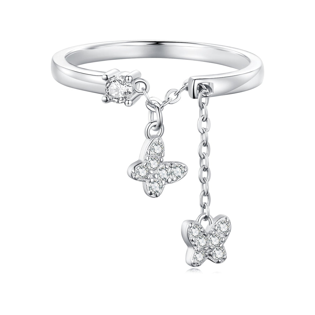 925 Sterling Silver Pavé Setting CZ Ring for Women  DestGlow