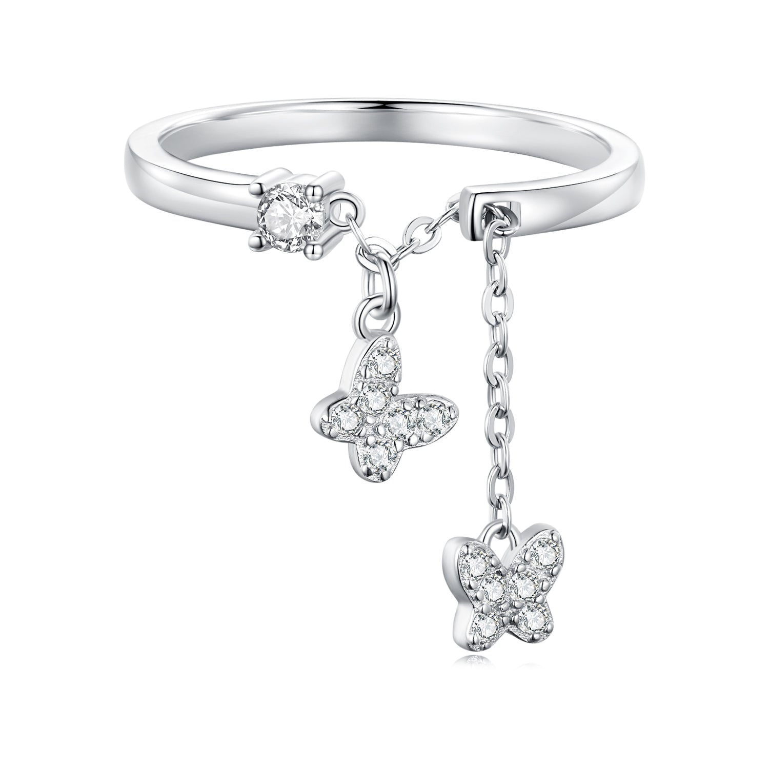 925 Sterling Silver Pavé Setting CZ Ring for Women  DestGlow