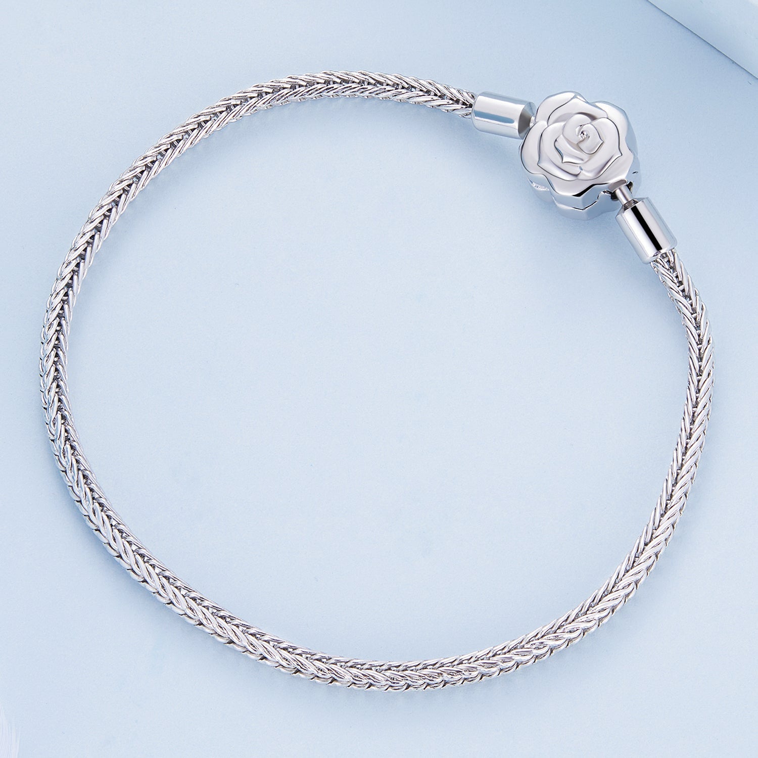 925 Sterling Silver Bracelet with Pavé Setting CZ, 17cm for Women  DestGlow