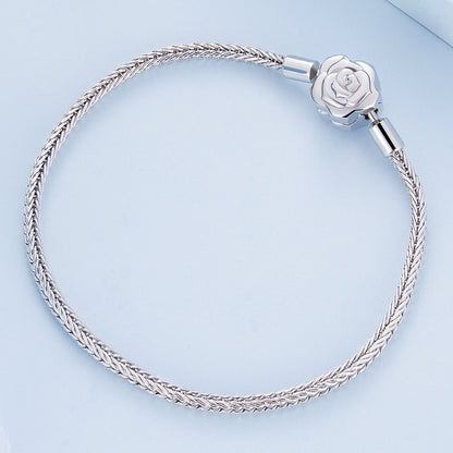 925 Sterling Silver Bracelet with Pavé Setting CZ, 17cm for Women  DestGlow