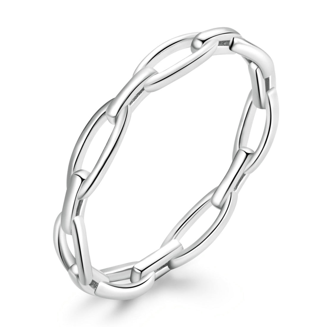925 Sterling Silver 0.3cm Platinum Plated Ring  DestGlow