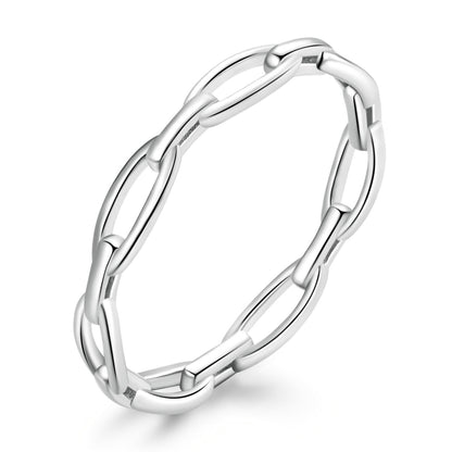 925 Sterling Silver 0.3cm Platinum Plated Ring  DestGlow