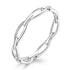 925 Sterling Silver 0.3cm Platinum Plated Ring  DestGlow