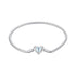 925 Sterling Silver Moonstone Bracelet 17.0 cm with White Gold Plating for Women  DestGlow