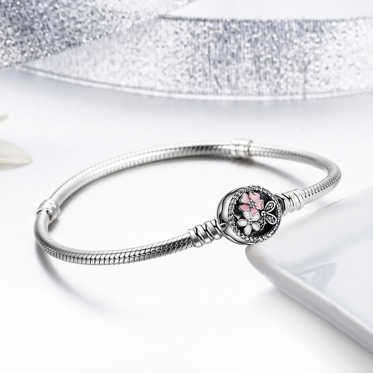 925 Sterling Silver Bracelet 18CM for Women  DestGlow