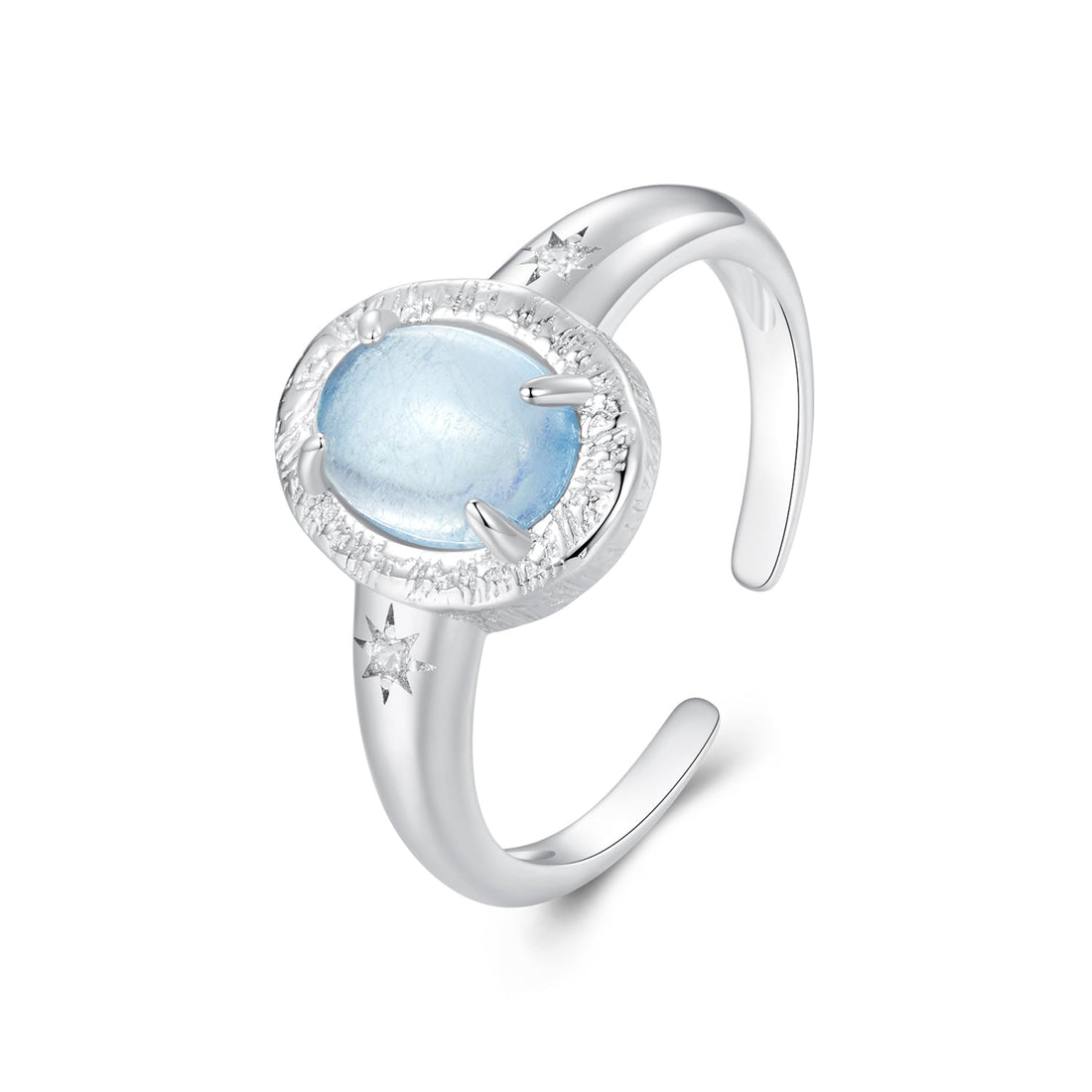 925 Sterling Silver Ring with Pavé Setting CZ, 0.2cm Width, White Gold Plated, Style E, Women  DestGlow