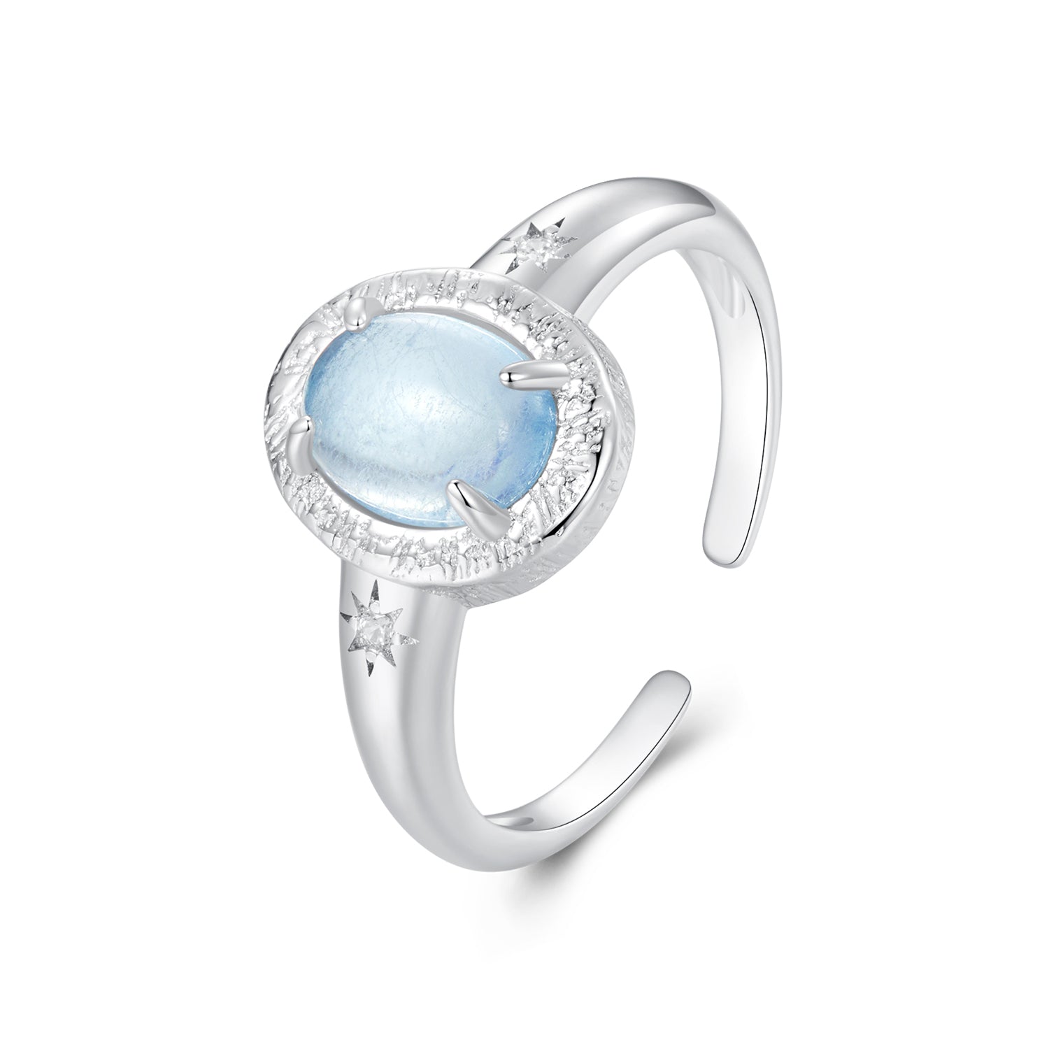 925 Sterling Silver Ring with Pavé Setting CZ, 0.2cm Width, White Gold Plated, Style E, Women  DestGlow