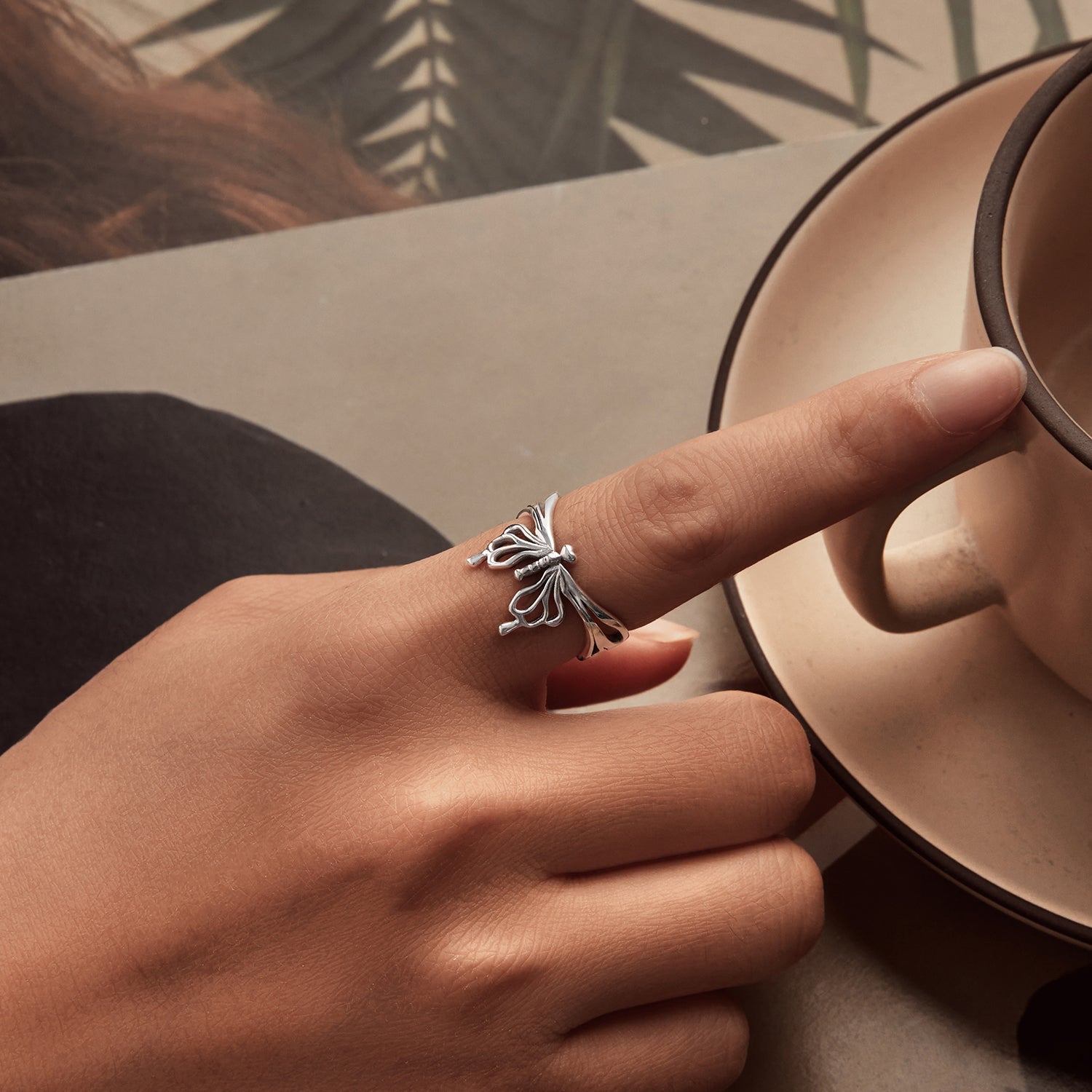 925 Sterling Silver Oxidized Silver 0.2-1.3 cm Adjustable Ring  DestGlow