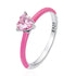 925 Sterling Silver Enamel Pavé CZ Ring Size 7 for Women  DestGlow