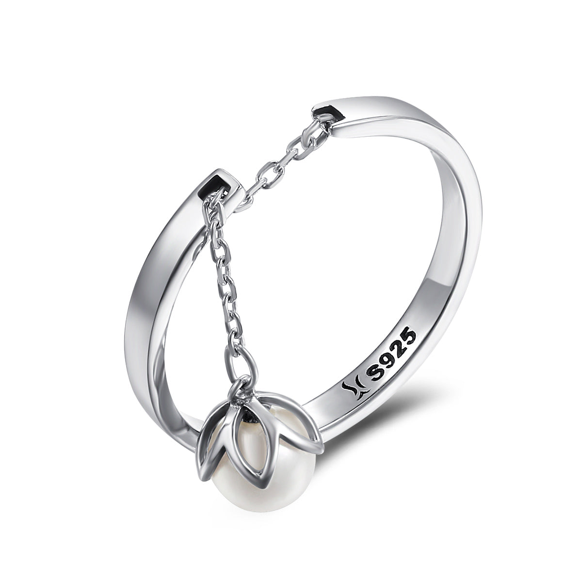 S925 Sterling Silver Ring Width 0.2CM Bead 0.6CM for Women  DestGlow