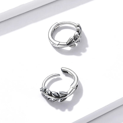 S925 Oxidized Silver Earrings 1.2*0.5cm for Women  DestGlow