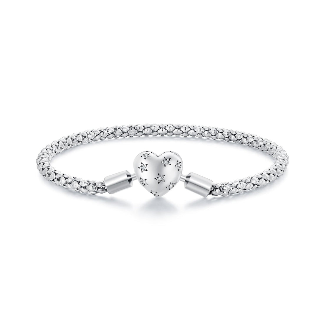 925 Sterling Silver Oxidized Silver Bracelets 17.0 Size with CZ for Women  DestGlow