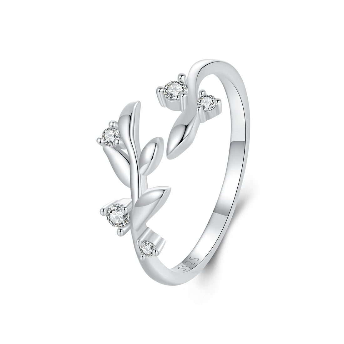 925 Sterling Silver Pave Setting CZ 1.5mm Ring  DestGlow