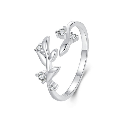 925 Sterling Silver Pave Setting CZ 1.5mm Ring  DestGlow