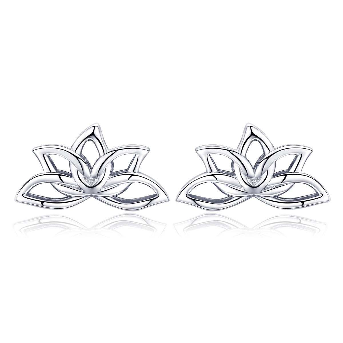 925 Sterling Silver Plated Platinum Earrings  DestGlow