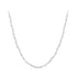 925 Sterling Silver Necklace with Platinum Plating, 395+55mm Length, 3.0mm Width for Women  DestGlow