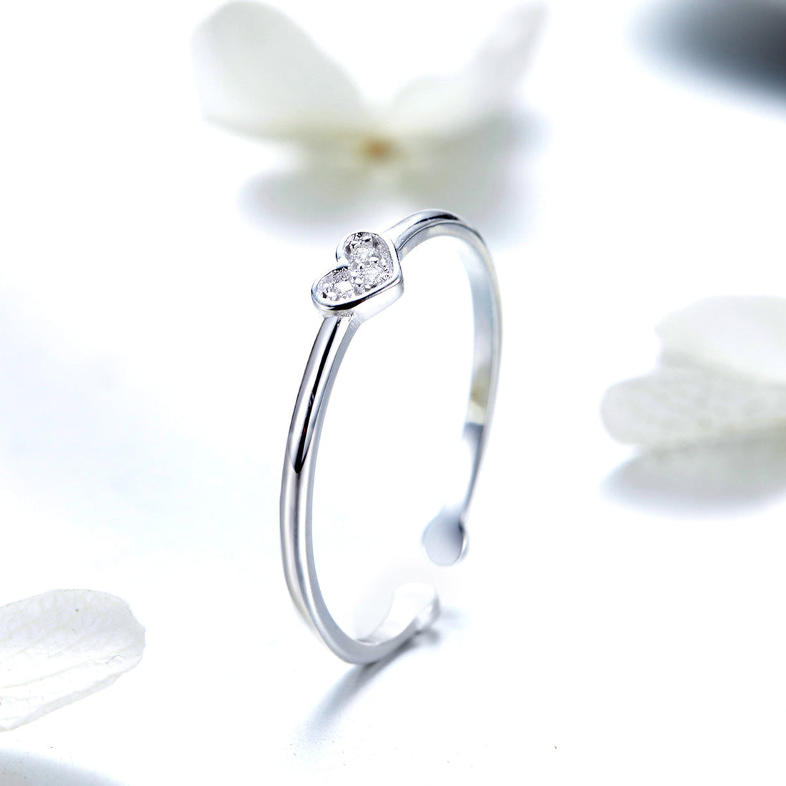 925 Sterling Silver Plated Platinum Pavé Setting CZ Ring  DestGlow