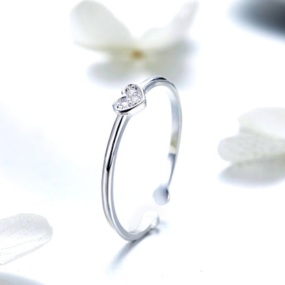925 Sterling Silver Plated Platinum Pavé Setting CZ Ring  DestGlow