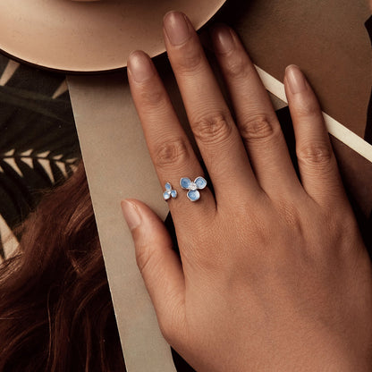 925 Sterling Silver Ring with Enamel Process and Pavé CZ - Stylish &amp; Elegant Design for Women  DestGlow