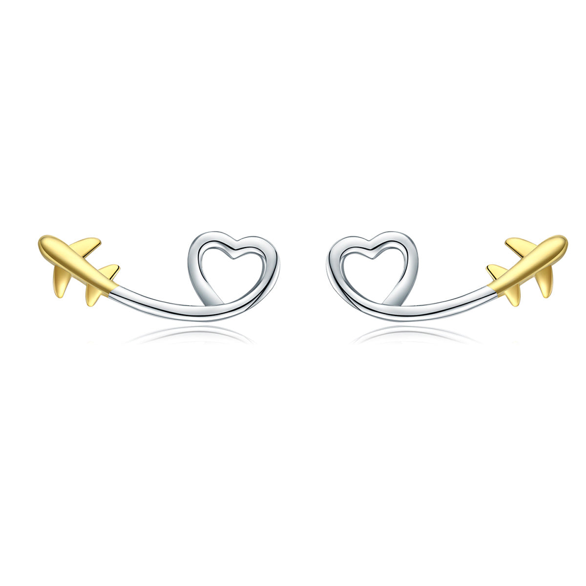 925 Sterling Silver Earrings, 0.6cm, Plated Gold, Plated Platinum for Women  DestGlow