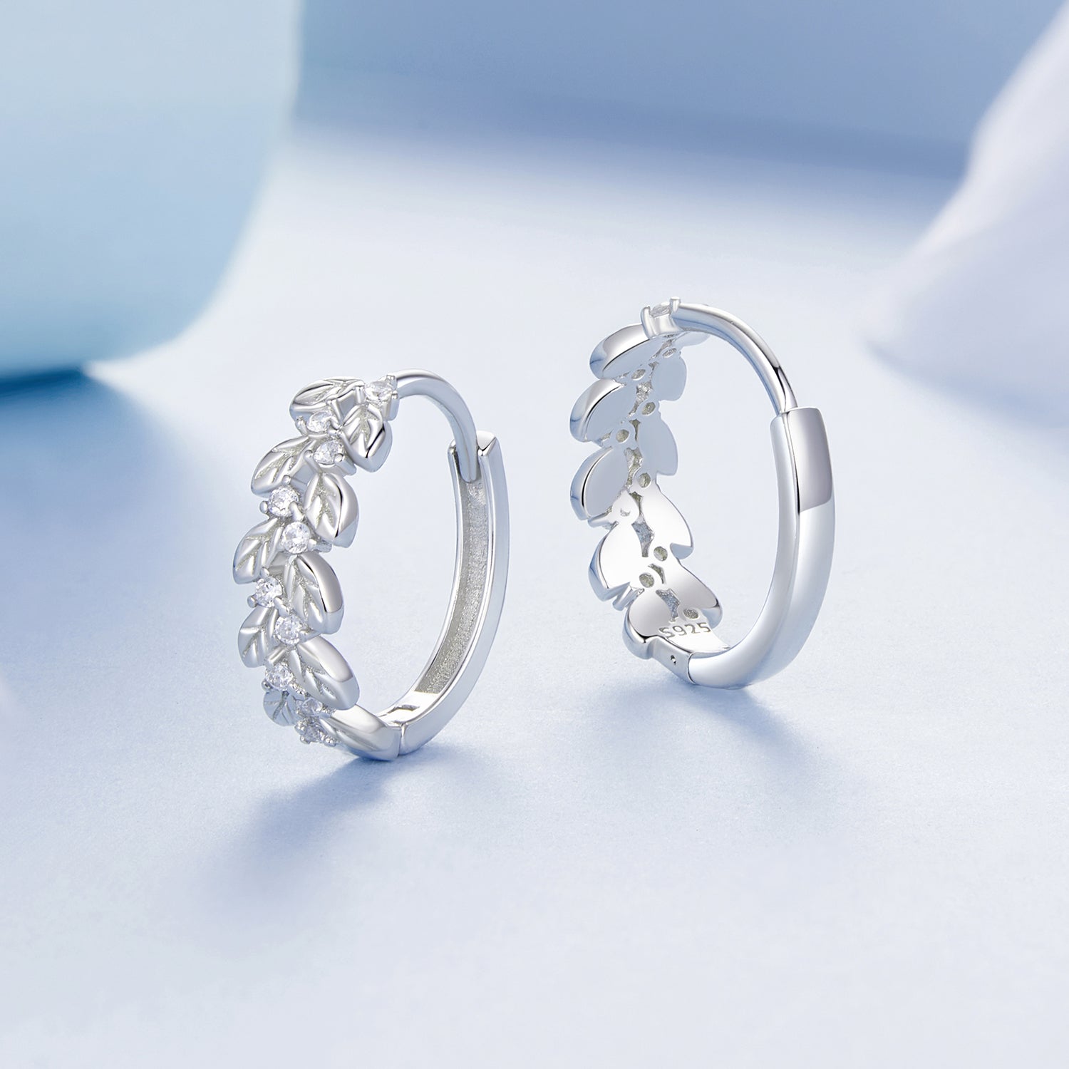 925 Sterling Silver Earrings with Pavé Setting CZ  DestGlow