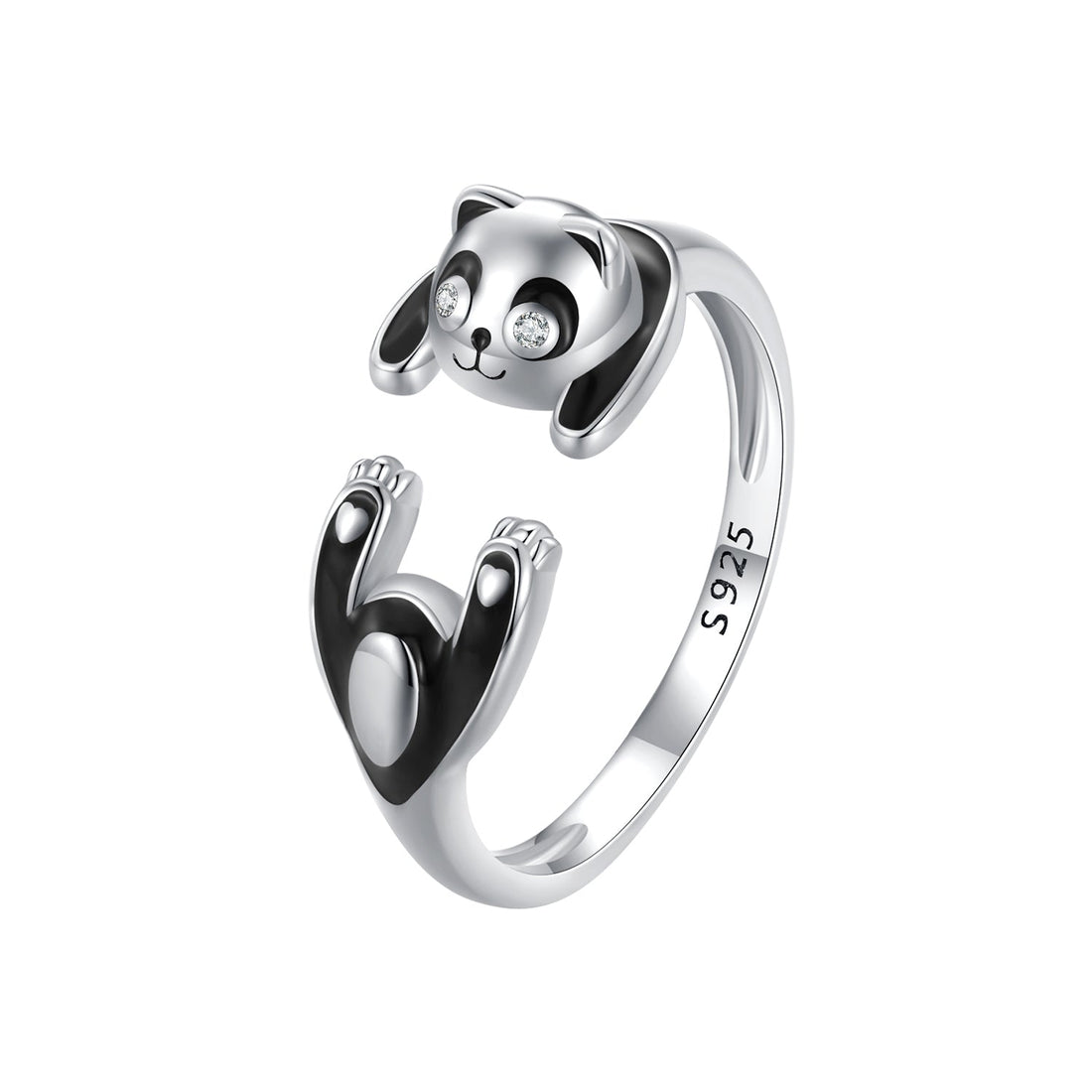 925 Sterling Silver Enamel Process Pavé Setting CZ Ring for Women  DestGlow