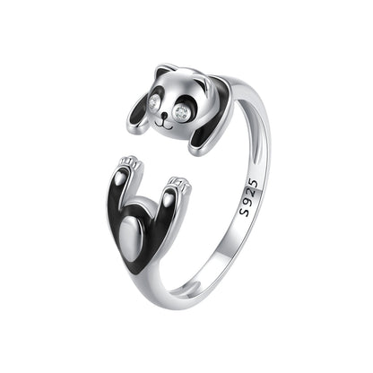 925 Sterling Silver Enamel Process Pavé Setting CZ Ring for Women  DestGlow