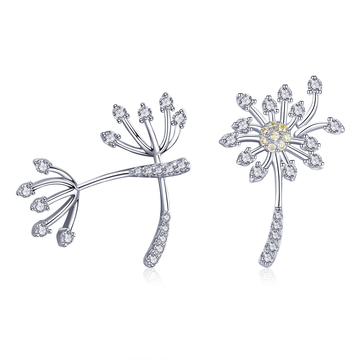 925 Sterling Silver Jewelry Set with Pavé Setting CZ, 2.0*1.4cm  DestGlow