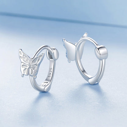 925 Sterling Silver Earrings with White Gold Plating, 1.1x0.7 cm, for Women  DestGlow