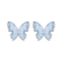925 Sterling Silver Enamel White Gold Plated Earrings for Women - 1.0x1.2cm  DestGlow
