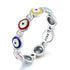 925 Sterling Silver Enamel Ring with Pavé Setting CZ, Size 6.0 for Women  DestGlow