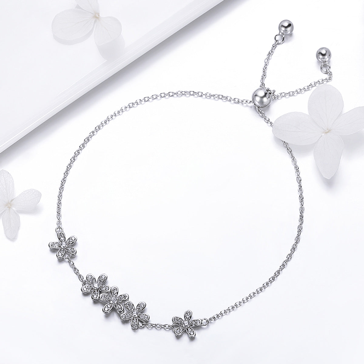 925 Sterling Silver Bracelet 22cm for Women  DestGlow