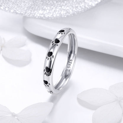 925 Sterling Silver Ring for Women - Size 5.0, Width 0.3cm  DestGlow