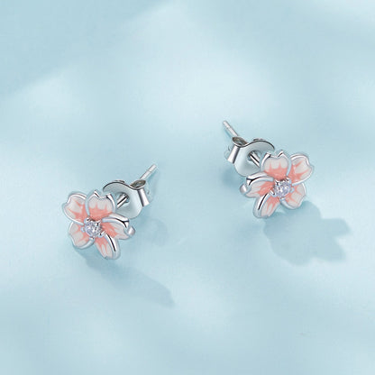 925 Sterling Silver Multi-Color Enamel Pavé CZ Earrings  DestGlow