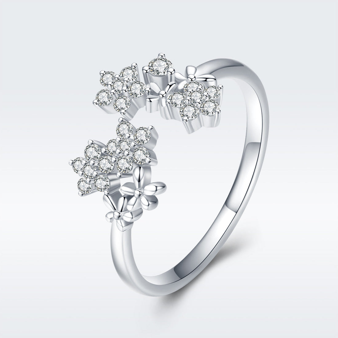 S925 Sterling Silver Pavé Setting CZ Ring for Women  DestGlow
