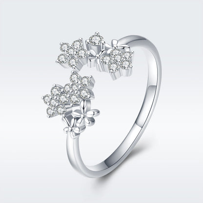 S925 Sterling Silver Pavé Setting CZ Ring for Women