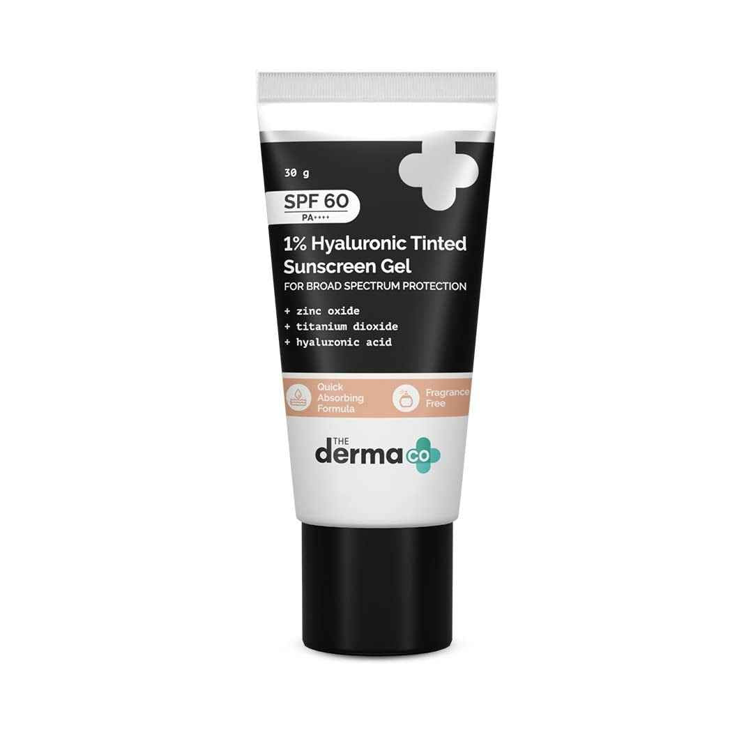 The Derma Co 1% Hyaluronic Tinted Sunscreen Gel