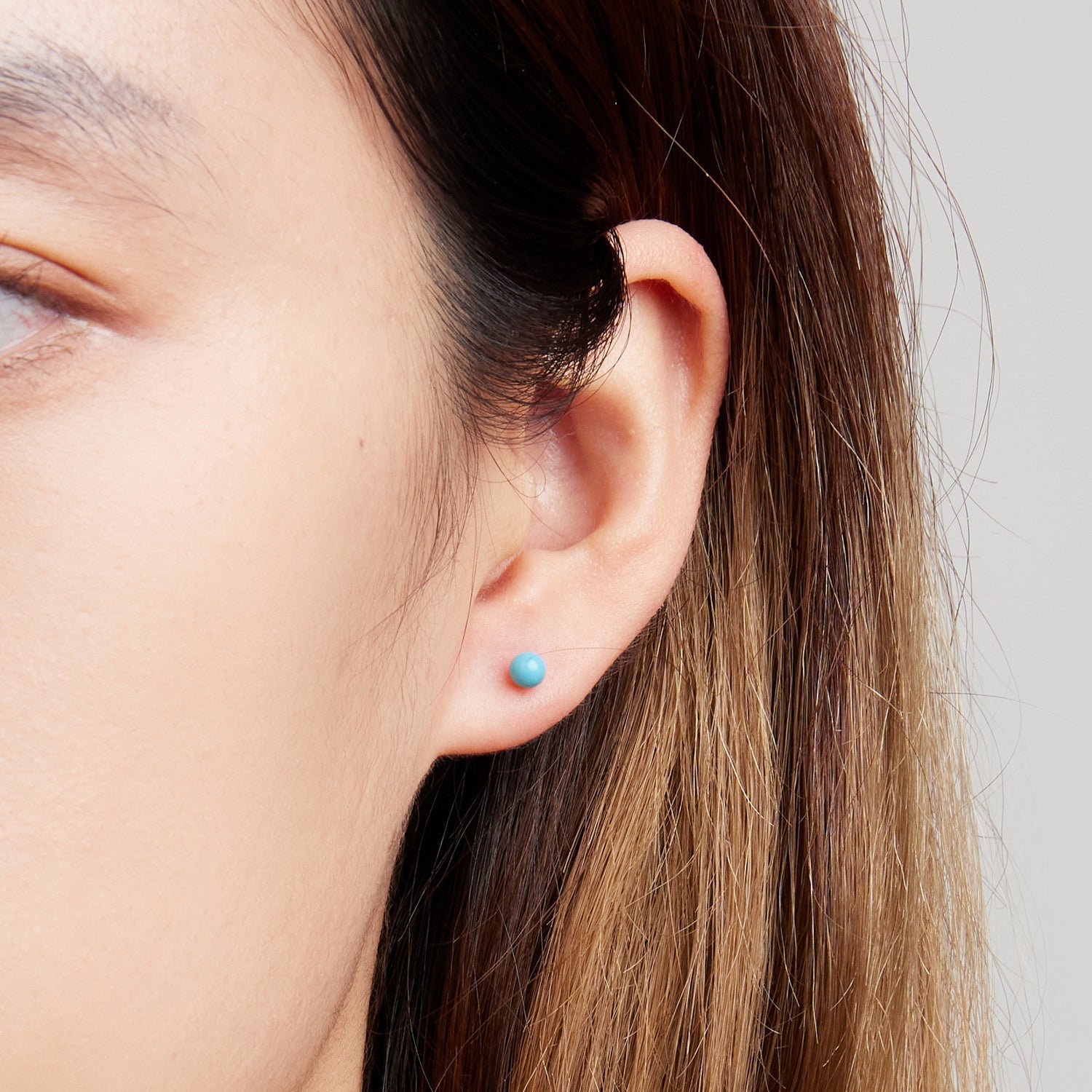 925 Sterling Silver Turquoise Earrings 0.4cm for Women  DestGlow